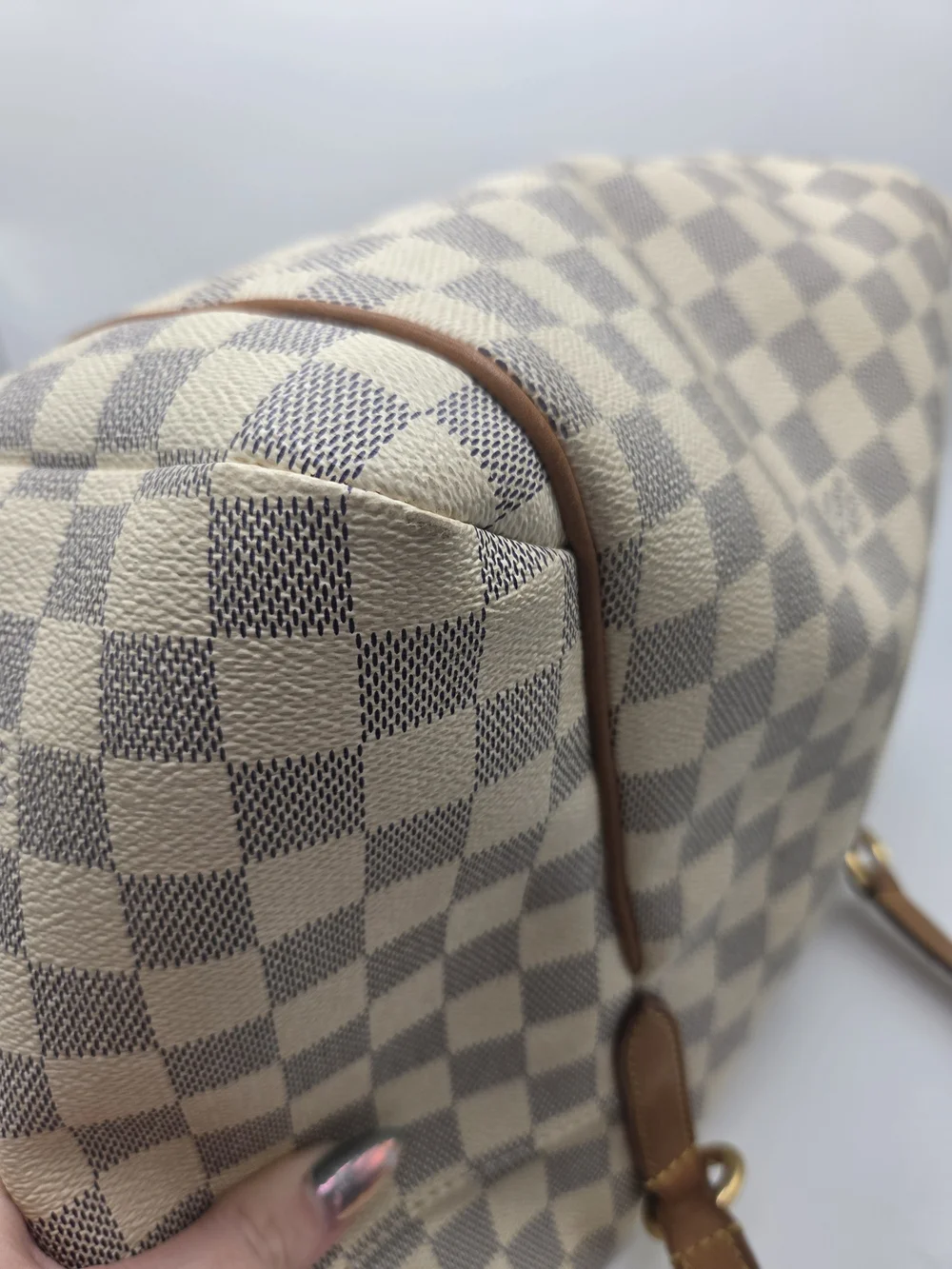 Authentic Preloved Louis Vuitton Damier Azur Totally PM Purse W Dust Bag & COA